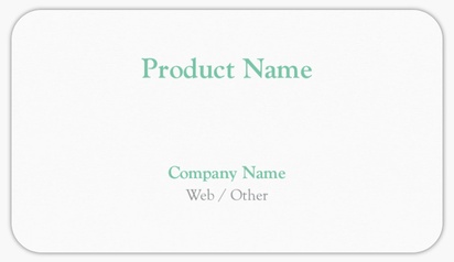 Design Preview for Design Gallery: Conservative Product Labels on Sheets, Rounded Rectangle 8.7 x 4.9 cm