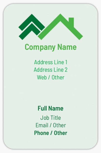 Design Preview for Design Gallery: Roofing Rounded Corner Business Cards, Rounded Standard (85 x 55 mm)