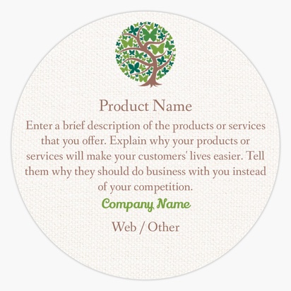 Design Preview for Design Gallery: Animals Product & Packaging Labels, Circle 1.5"  7.6 x 7.6 cm 