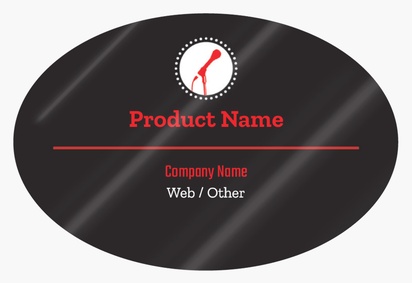 Design Preview for Design Gallery: Comedy Performance Product Labels on Sheets, Oval 7.6 x 5.1 cm