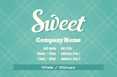 Design Preview for Design Gallery: Sweet Shops Natural Uncoated Business Cards