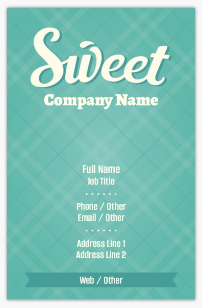 Design Preview for Design Gallery: Sweet Shops Textured Uncoated Business Cards