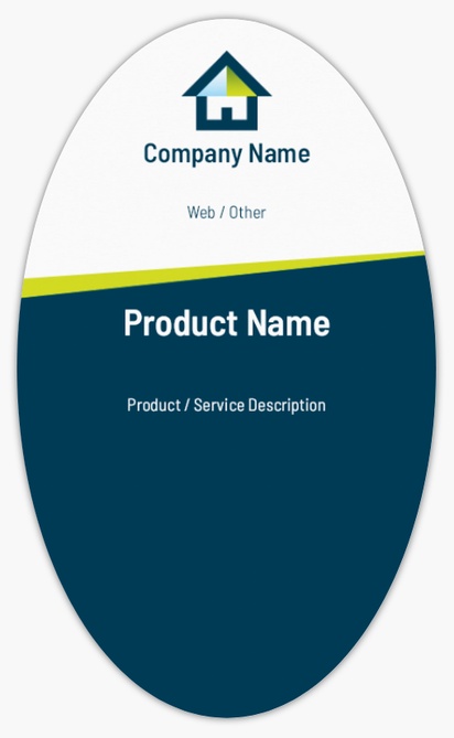 Design Preview for Design Gallery: Loan Officer Product Labels on Sheets, Oval 12.7 x 7.6 cm