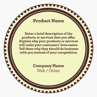 Design Preview for Design Gallery: Manufacturing Product & Packaging Labels, Circle 1.5"  7.6 x 7.6 cm 