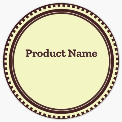 Design Preview for Templates for Manufacturing & Distribution Product Labels , 3.8 x 3.8 cm Circle