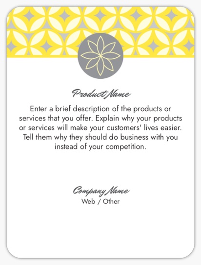 Design Preview for Design Gallery: Floral Product Labels, 10.2 x 7.6 cm Rounded Rectangle