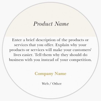 Design Preview for Design Gallery: Business Services Product Labels on Sheets, Circle 7.6 x 7.6 cm
