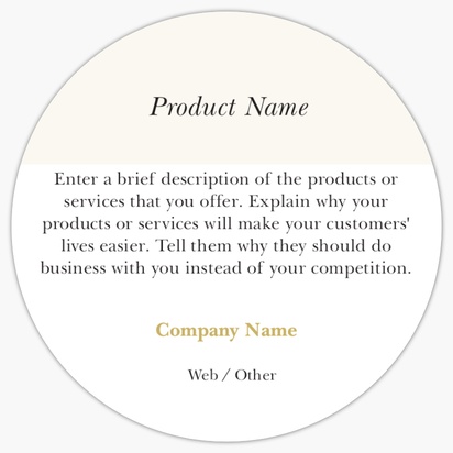 Design Preview for Design Gallery: Business Services Product Labels, 7.6 x 7.6 cm Circle