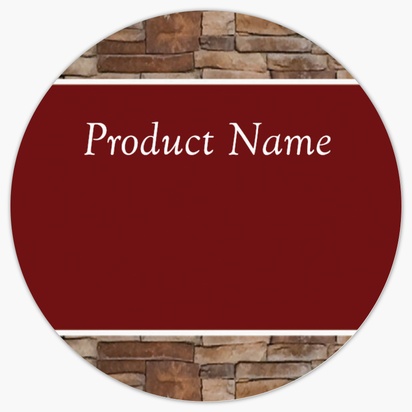 Design Preview for Design Gallery: Masonry & Bricklaying Product Labels on Sheets, Circle 3.8 x 3.8 cm