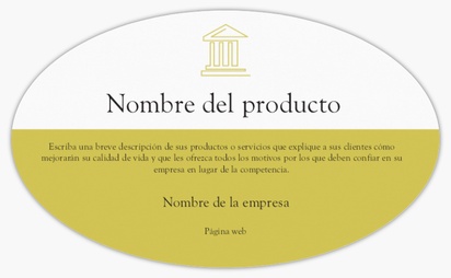 Vista previa del diseño de Galería de diseños de etiquetas para productos en hoja para derecho, seguridad pública y política, Ovalada 12,7 x 7,6 cm