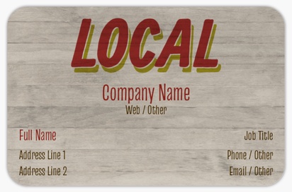 Design Preview for Design Gallery: Butcher Shops Rounded Corner Business Cards, Rounded Standard (85 x 55 mm)