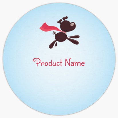 Design Preview for Design Gallery: Animals & Pet Care Product Labels on Sheets, Circle 3.8 x 3.8 cm