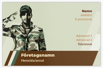 Förhandsgranskning av design för Designgalleri: Militär Extratjocka visitkort, Standard (85 x 55 mm)