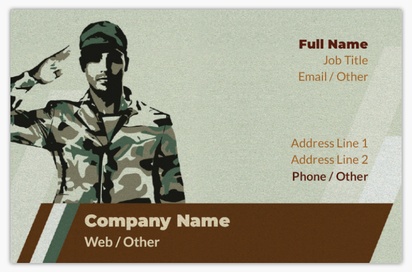 Design Preview for Design Gallery: Patriotic & Military Pearl Business Cards