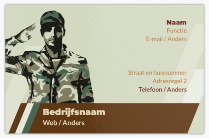 Voorvertoning ontwerp voor Ontwerpgalerij: Nationaal en militair Glossy visitekaartjes
