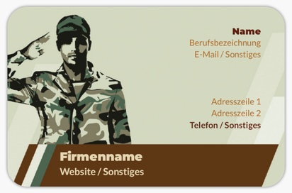 Designvorschau für Designgalerie: Visitenkarten mit abgerundeten Ecken Militär & Strafverfolgung, Abgerundet Standard (85 x 55 mm)