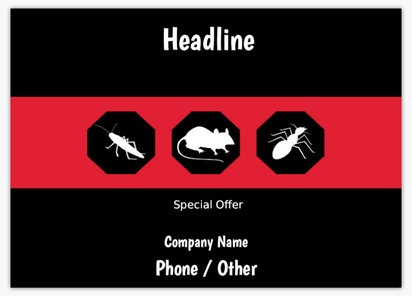Design Preview for Pest Control Postcards Templates, 5" x 7"
