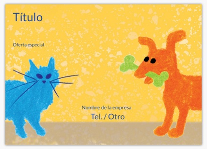 Un gato perro diseño amarillo marrón para Animales y mascotas