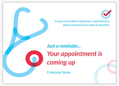 Design Preview for Reminders & Appointments Postcards Templates, 5" x 7"