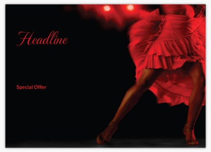 A ballroom dance sensual black red design for Art & Entertainment