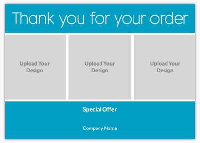 A thank you logo blue design with 3 uploads