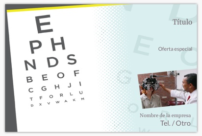Un óptico examen ocular diseño blanco gris
