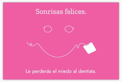 Un higienista dental hilo dental diseño rosa