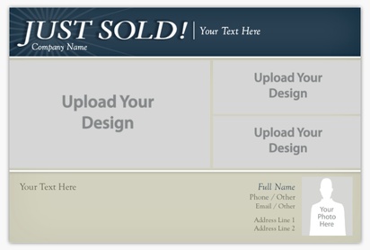A real estate agent just sold gray blue design for Just Listed with 4 uploads