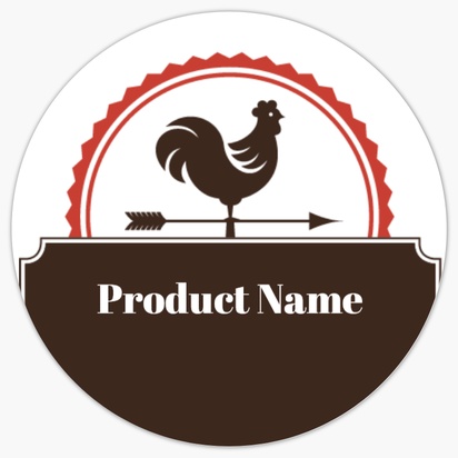 Design Preview for Custom Food Label Stickers: Templates and Designs , 3.8 x 3.8 cm Circle