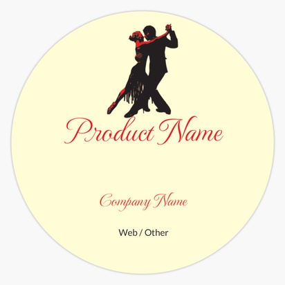 Design Preview for Design Gallery: Dance Classes Product & Packaging Labels, Circle 1.5"  7.6 x 7.6 cm 