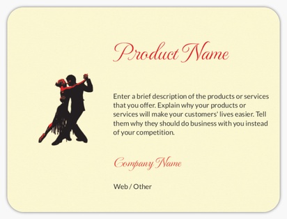 Design Preview for Design Gallery: Dance Fitness Product Labels on Sheets, Rounded Rectangle 10 x 7.5 cm