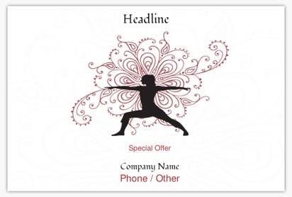 Design Preview for Yoga & Pilates Postcards Templates, 4" x 6"