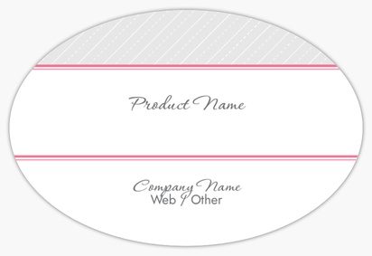 Design Preview for Custom Clothing Labels, 7.6 x 5.1 cm Oval