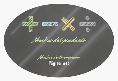 Vista previa del diseño de Galería de diseños de etiquetas para productos en hoja para educación y puericultura, Ovalada 7,6 x 5,1 cm