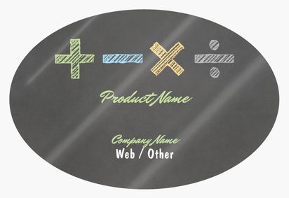 Design Preview for Design Gallery: Education & Child Care Product Labels on Sheets, Oval 7.6 x 5.1 cm