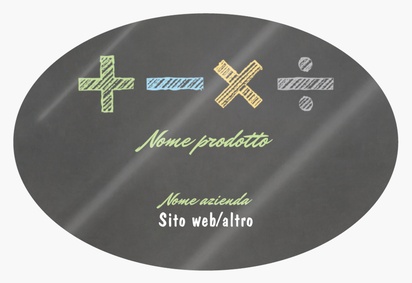 Anteprima design per Galleria di design: etichette per prodotti su foglio per educazione, Ovale 7,6 x 5,1 cm