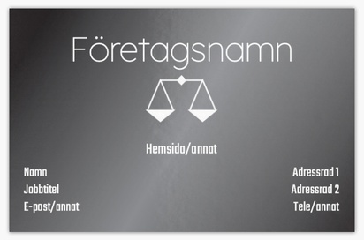 Förhandsgranskning av design för Designgalleri: Juridik Extratjocka visitkort, Standard (85 x 55 mm)