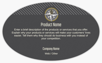 Design Preview for Design Gallery: Financial Consulting Product Labels on Sheets, Oval 12.7 x 7.6 cm