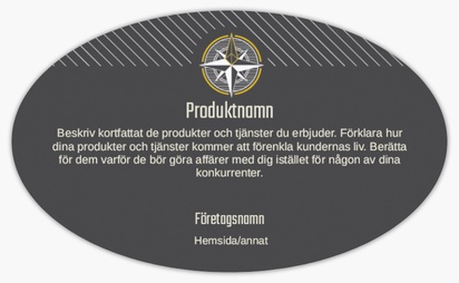 Förhandsgranskning av design för Designgalleri: Ekonomisk planering Produktetiketter på ark, Ellips 12,7 x 7,6 cm