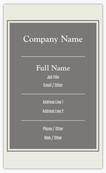 Design Preview for Templates for Law, Public Safety & Politics Standard Name Cards , Standard (91 x 55 mm)