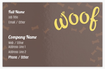 Design Preview for Design Gallery: Animals Metallic Business Cards
