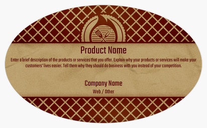 Design Preview for Product & Packaging Labels Designs: Food Packaging Labels, Oval  12.7 x  7.6 cm 