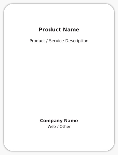 Design Preview for Design Gallery: Conservative Product Labels, 10.2 x 7.6 cm Rounded Rectangle