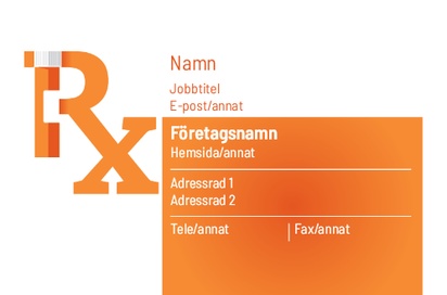 Förhandsgranskning av design för Designgalleri: Sjukvårdsutrustning & läkemedel Visitkort standard, Standard (85 x 55 mm)