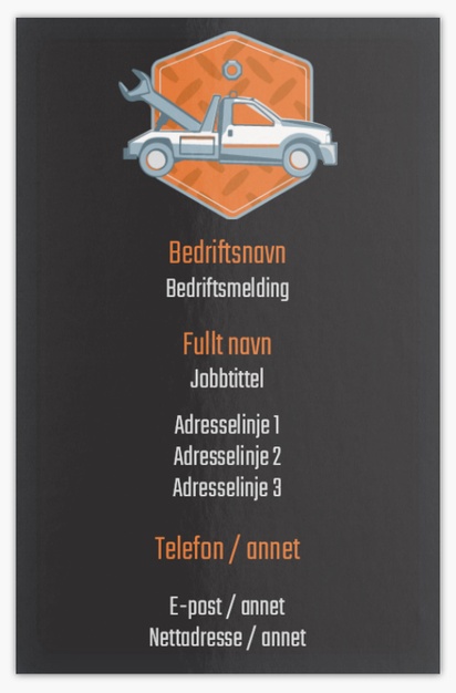 Forhåndsvisning av design for Designgalleri: Bilmekanikk og -lakkering Svært tykke visittkort, Standard (85 x 55 mm)