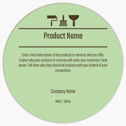 Design Preview for Design Gallery: Plastering & Drywall Product Labels on Sheets, Circle 7.6 x 7.6 cm