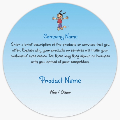 Design Preview for Design Gallery: Childcare & Early Education Product Labels on Sheets, Circle 7.6 x 7.6 cm