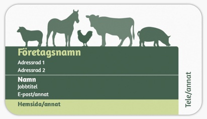 Förhandsgranskning av design för Designgalleri: Lantbruk Självhäftande visitkort