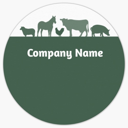 Design Preview for Design Gallery: Agriculture & Farming Product Labels on Sheets, Circle 3.8 x 3.8 cm