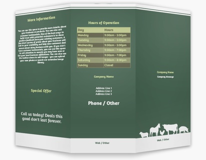 Design Preview for Animals Custom Brochures Templates, 8.5" x 11" Tri-fold